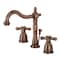 Kingston Brass KB197AXAC 8" Widespread Bathroom Faucet, Antique Copper KB197AXAC - alternate 1